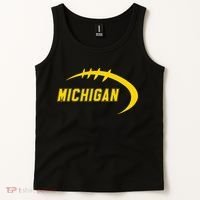 Michigan MI Throwback College Font Classic Tank Top thumb 2