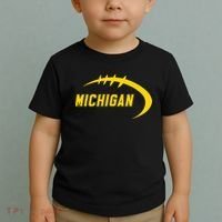Michigan MI Throwback College Font Classic Toddler T-Shirt thumb 2