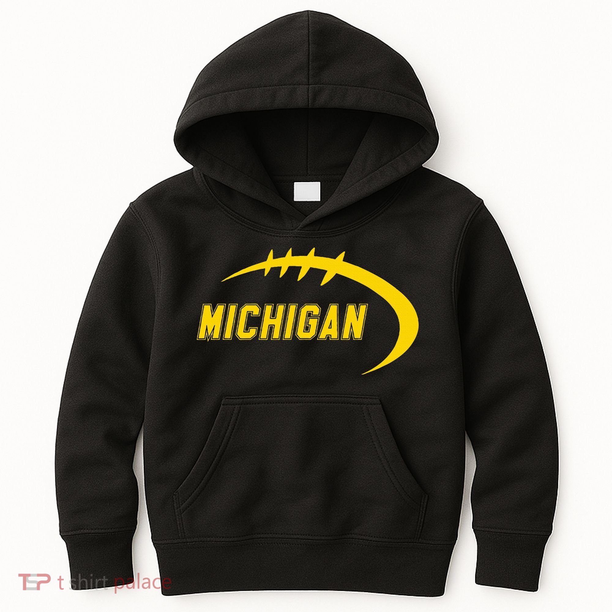 Michigan MI Throwback College Font Classic Kids Hoodie