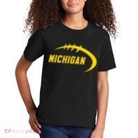 Michigan MI Throwback College Font Classic Kids T-Shirt thumb 2