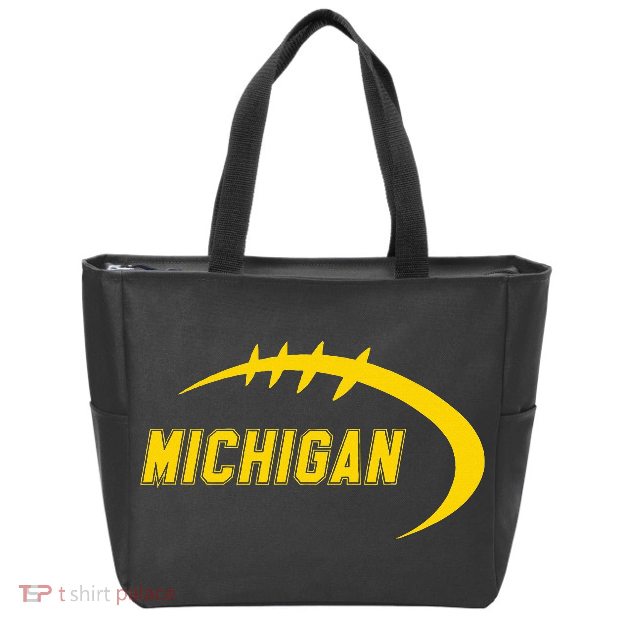 Michigan MI Throwback College Font Classic Tote Bag