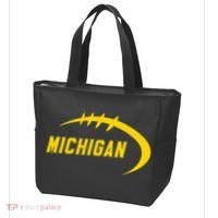 Michigan MI Throwback College Font Classic Tote Bag thumb 3