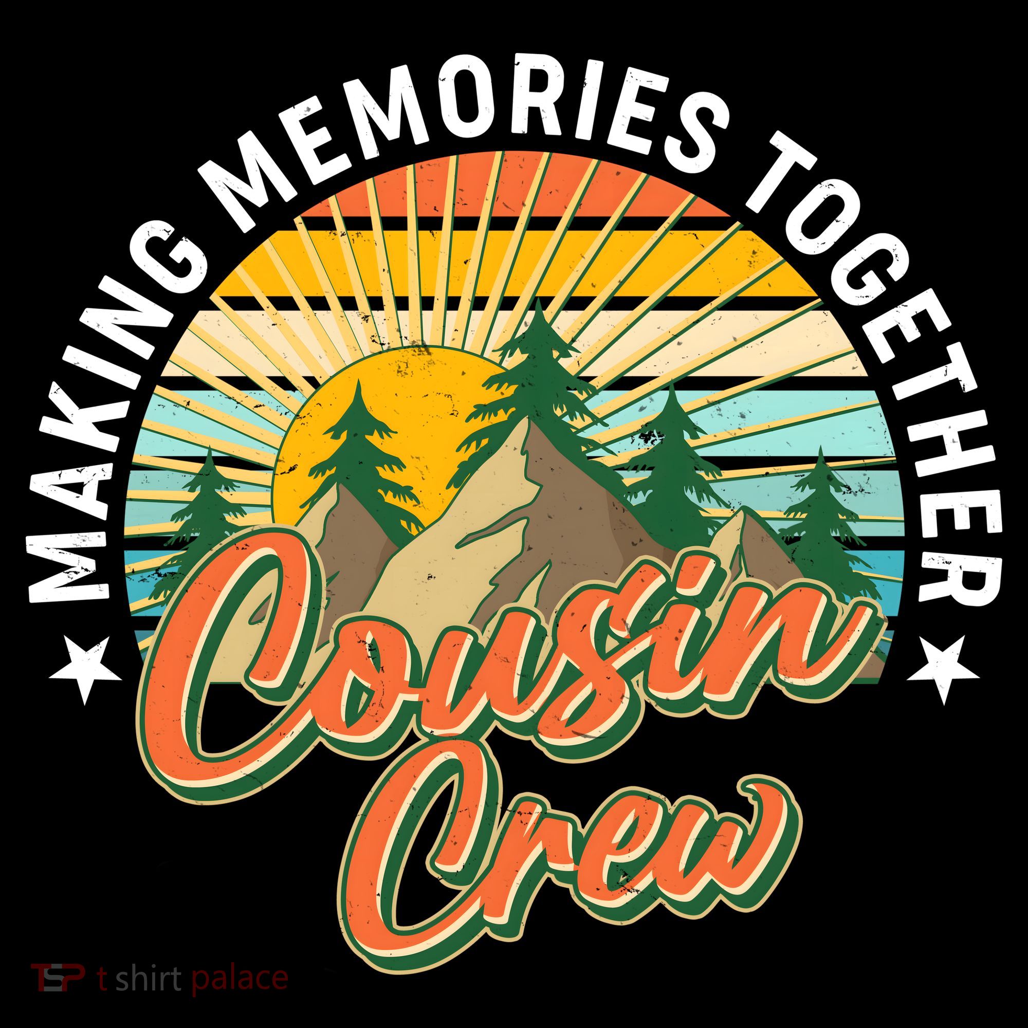 Making Memories Together Cousin Crew Stripe Pom Pom Beanie