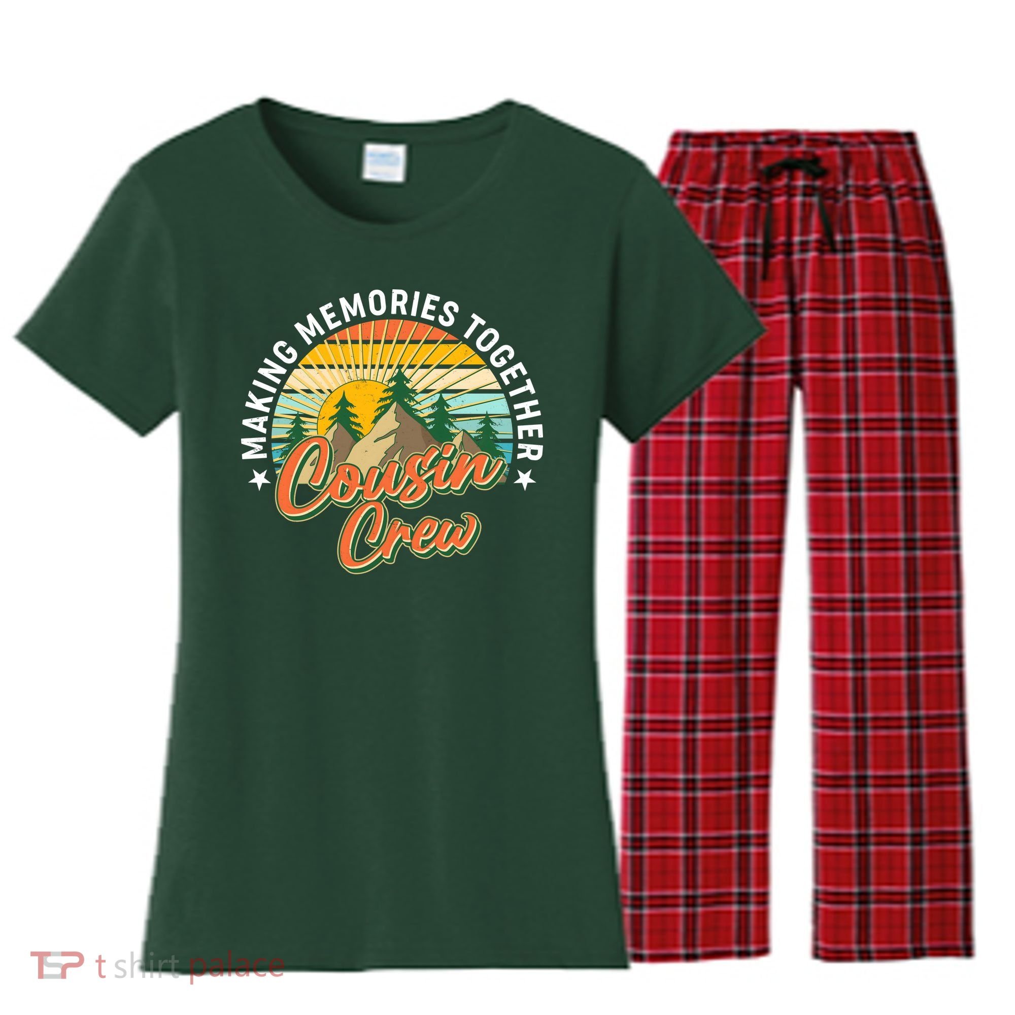 Making Memories Together Cousin Crew Women's Flannel Pajama Set