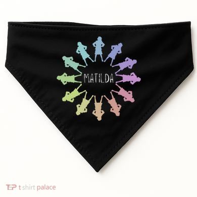 Matilda Musical Theatre Gradient Colour Circle USA-Made Doggie Bandana