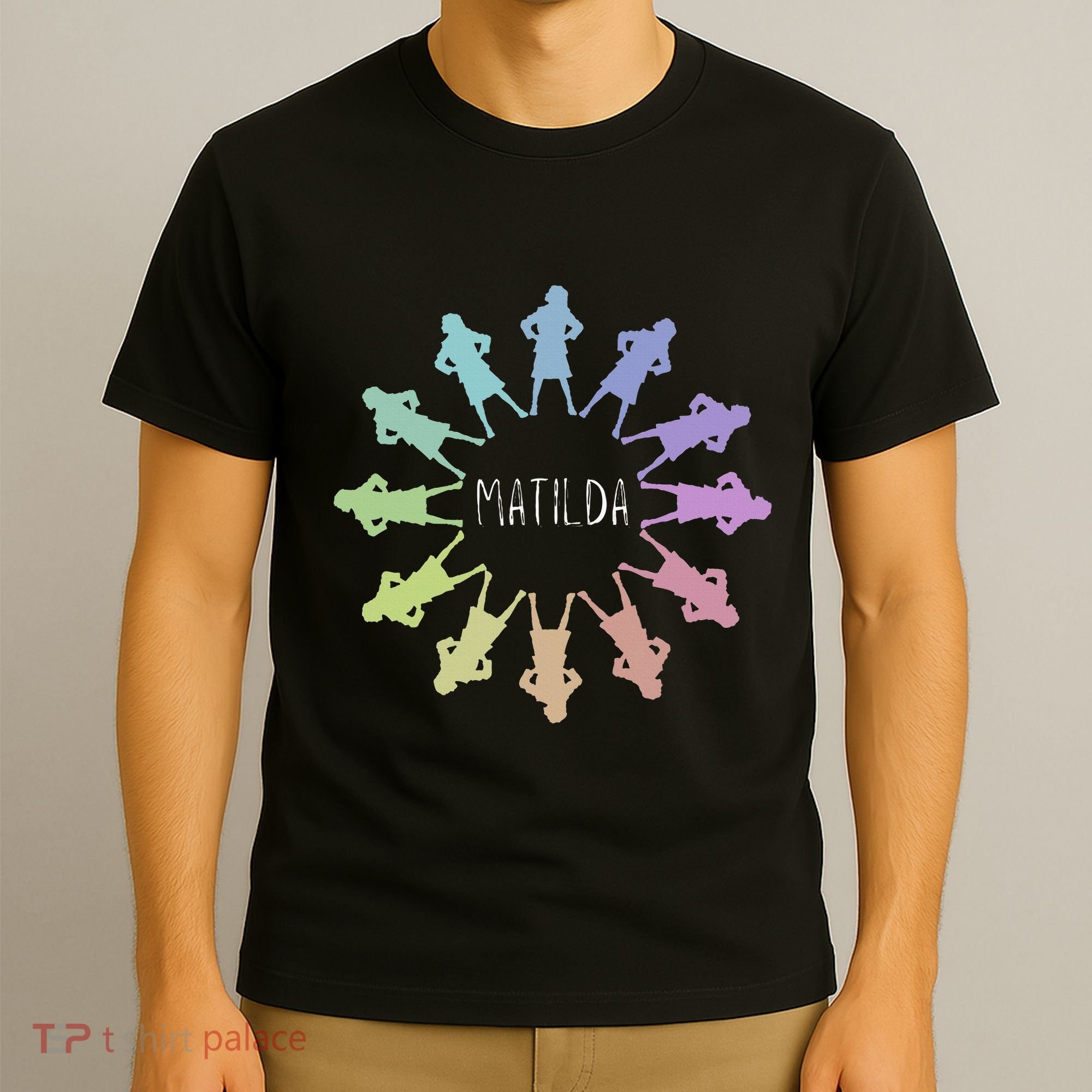 Matilda Musical Theatre Gradient Colour Circle T-Shirt