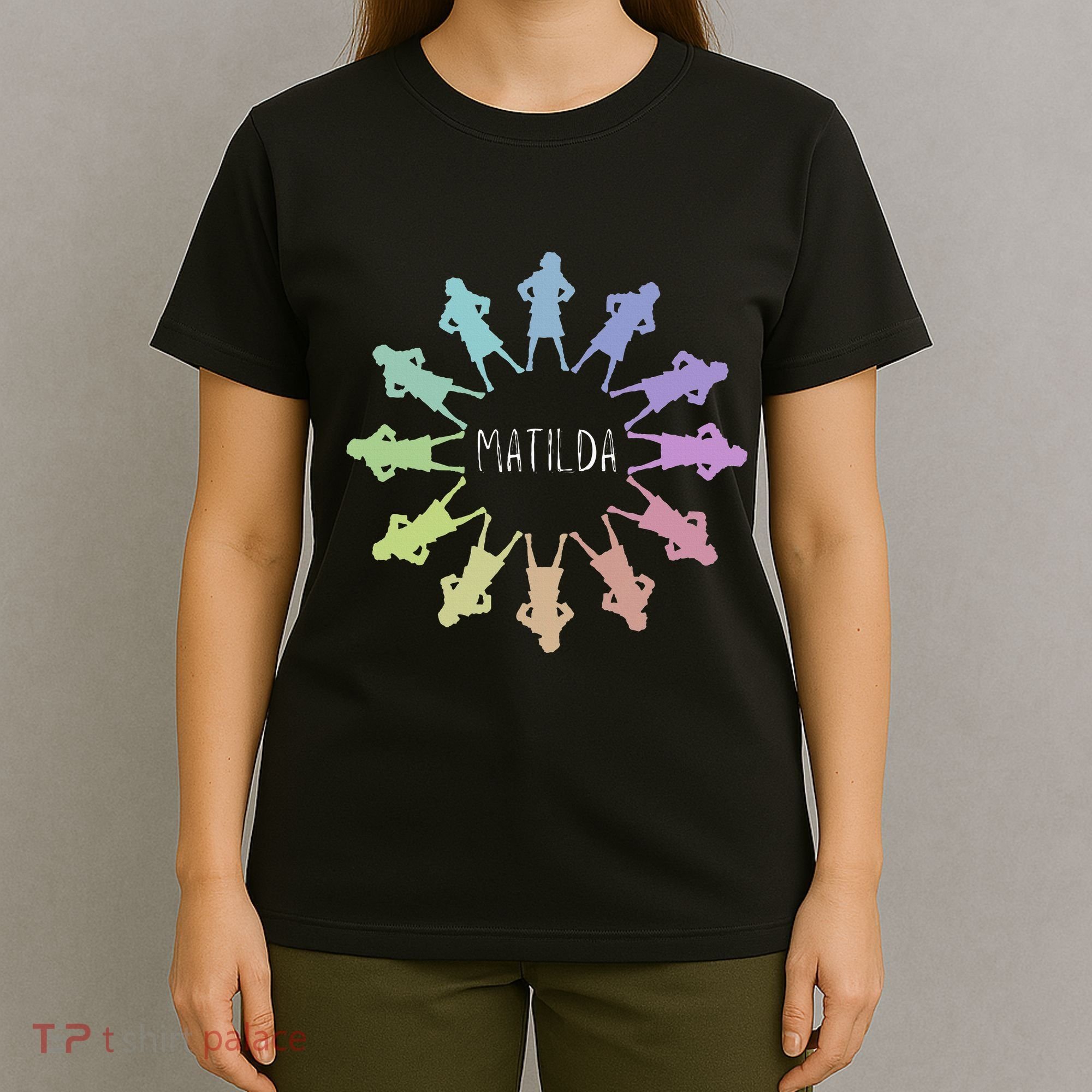 Matilda Musical Theatre Gradient Colour Circle T-Shirt