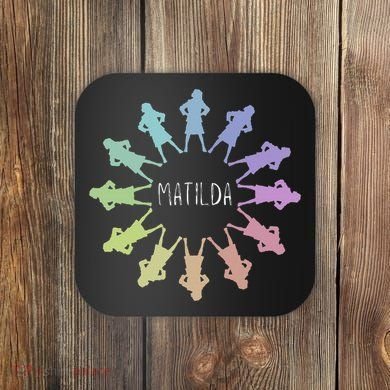 Matilda Musical Theatre Gradient Colour Circle Coaster