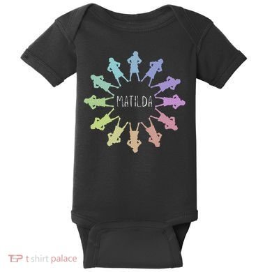 Matilda Musical Theatre Gradient Colour Circle Baby Bodysuit
