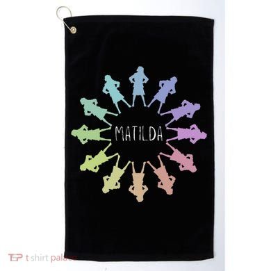 Matilda Musical Theatre Gradient Colour Circle Golf Towel