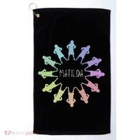 Matilda Musical Theatre Gradient Colour Circle Golf Towel thumb 0