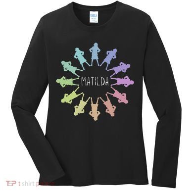 Matilda Musical Theatre Gradient Colour Circle Women's Long Sleeve Shirt