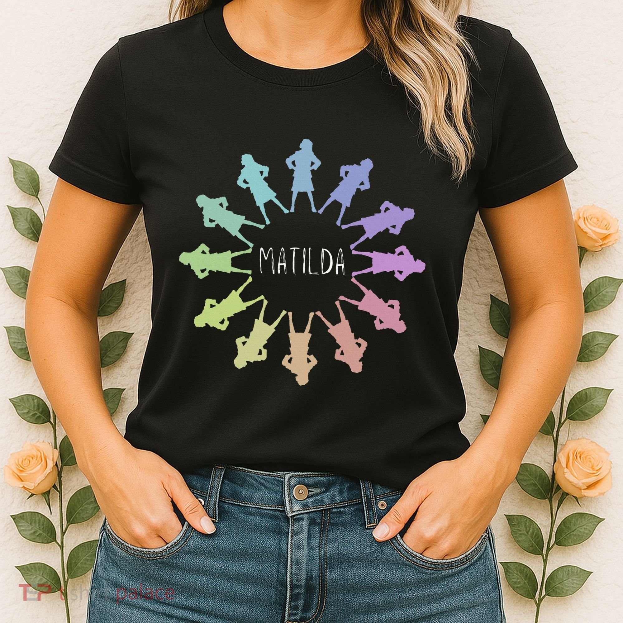Matilda Musical Theatre Gradient Colour Circle Women's T-Shirt