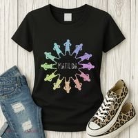Matilda Musical Theatre Gradient Colour Circle Women's T-Shirt thumb 3