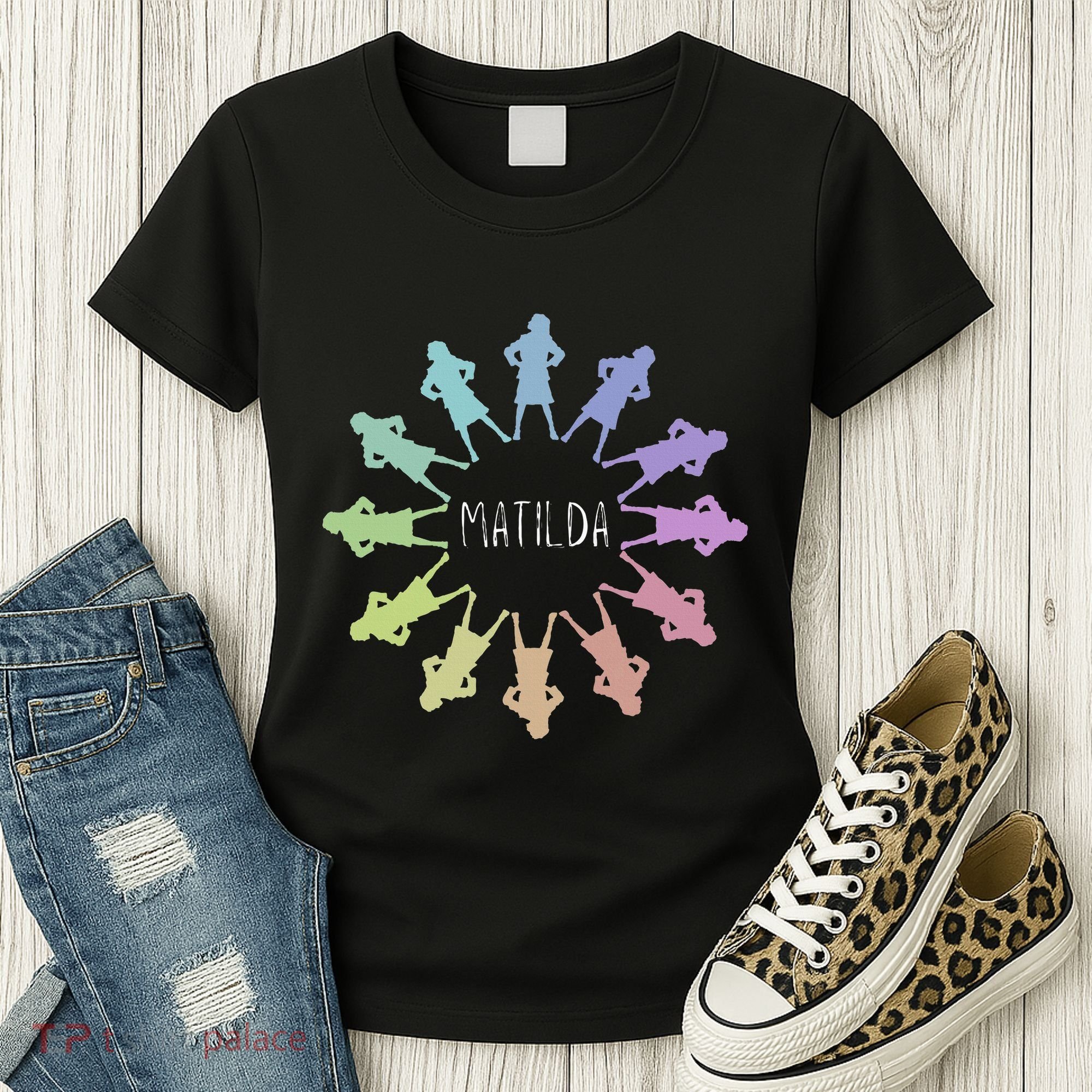 Matilda Musical Theatre Gradient Colour Circle Women's T-Shirt