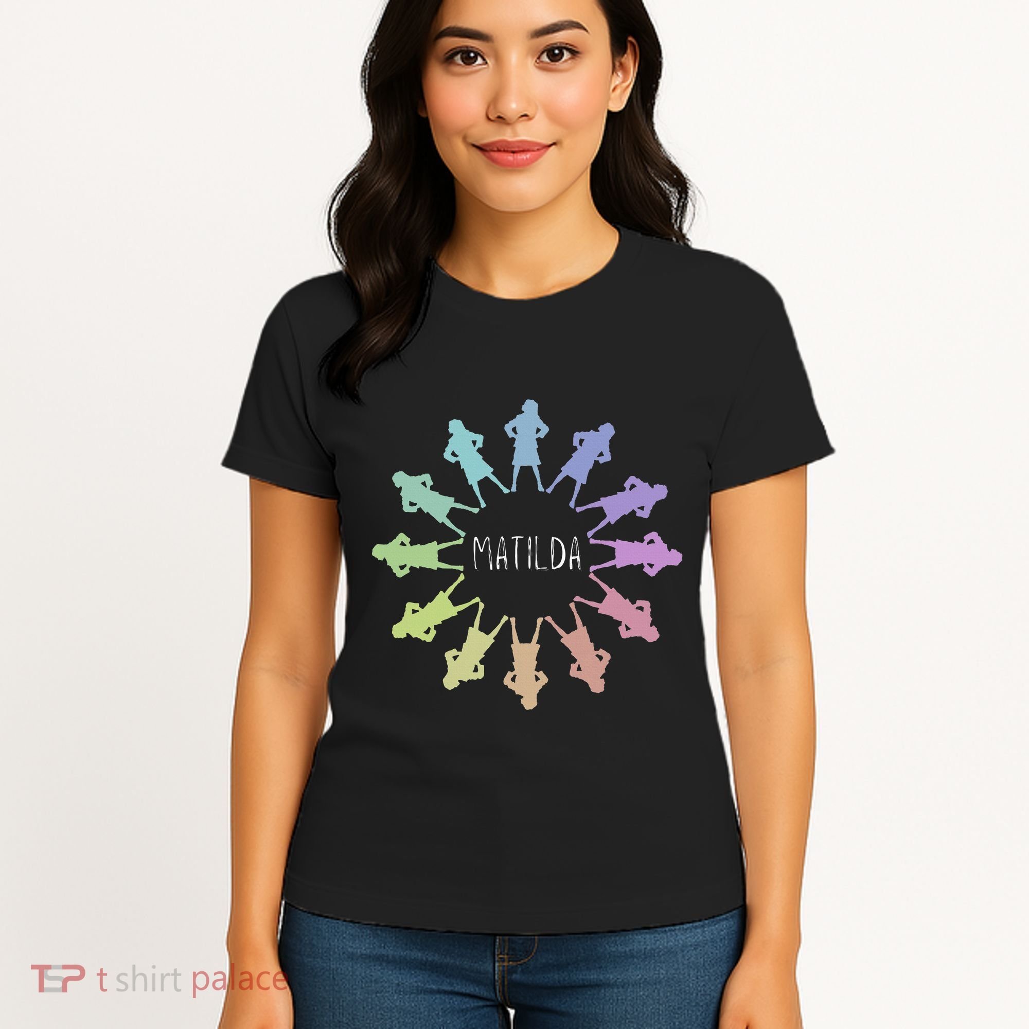 Matilda Musical Theatre Gradient Colour Circle Women's T-Shirt