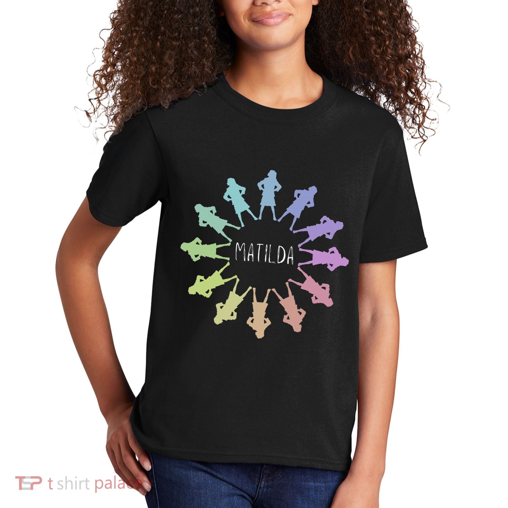 Matilda Musical Theatre Gradient Colour Circle Kids T-Shirt