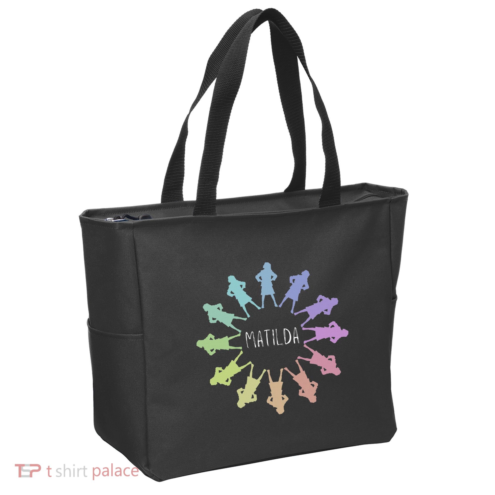 Matilda Musical Theatre Gradient Colour Circle Tote Bag