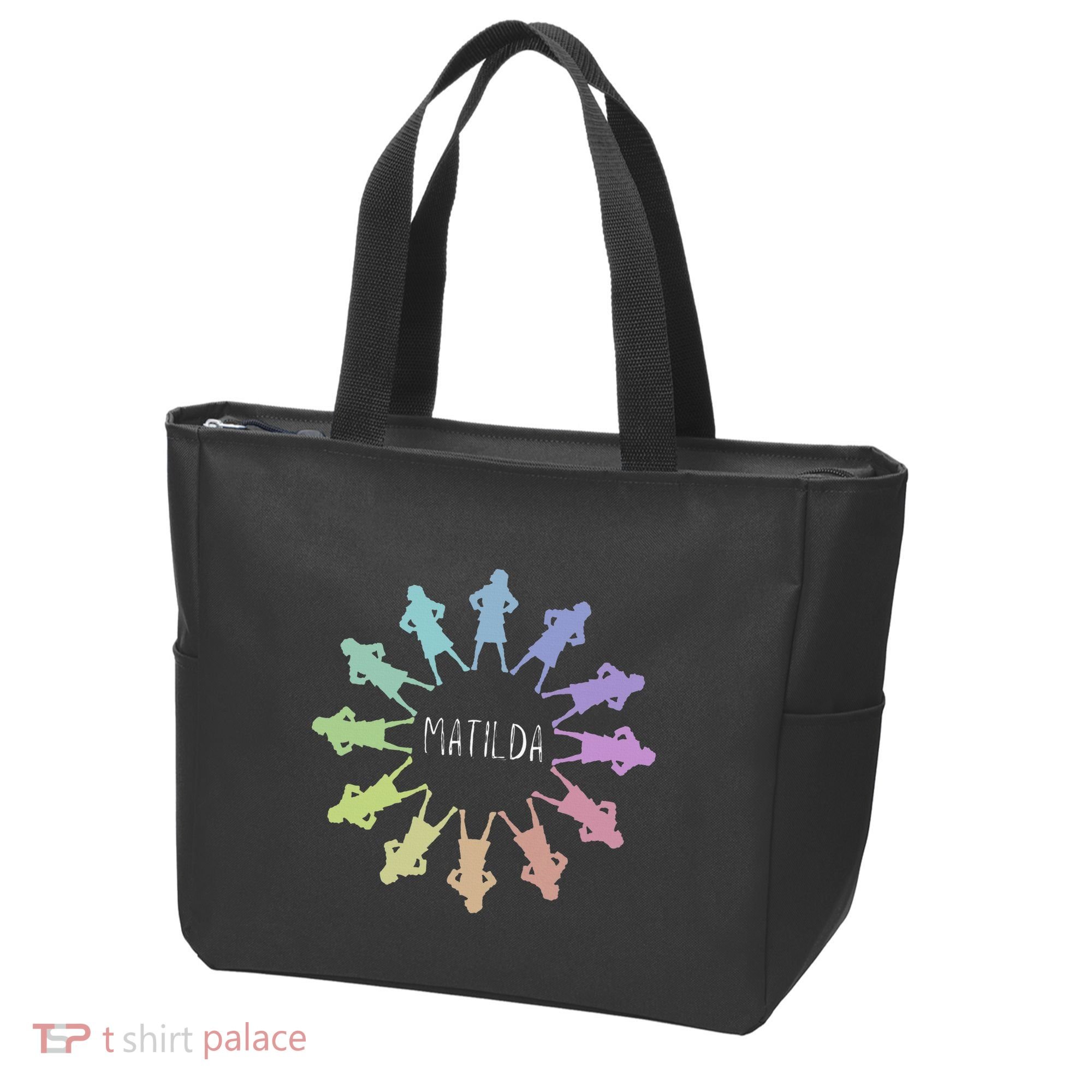 Matilda Musical Theatre Gradient Colour Circle Tote Bag