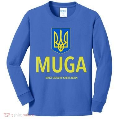 Muga Make Ukraine Great Again Kids Long Sleeve Shirt