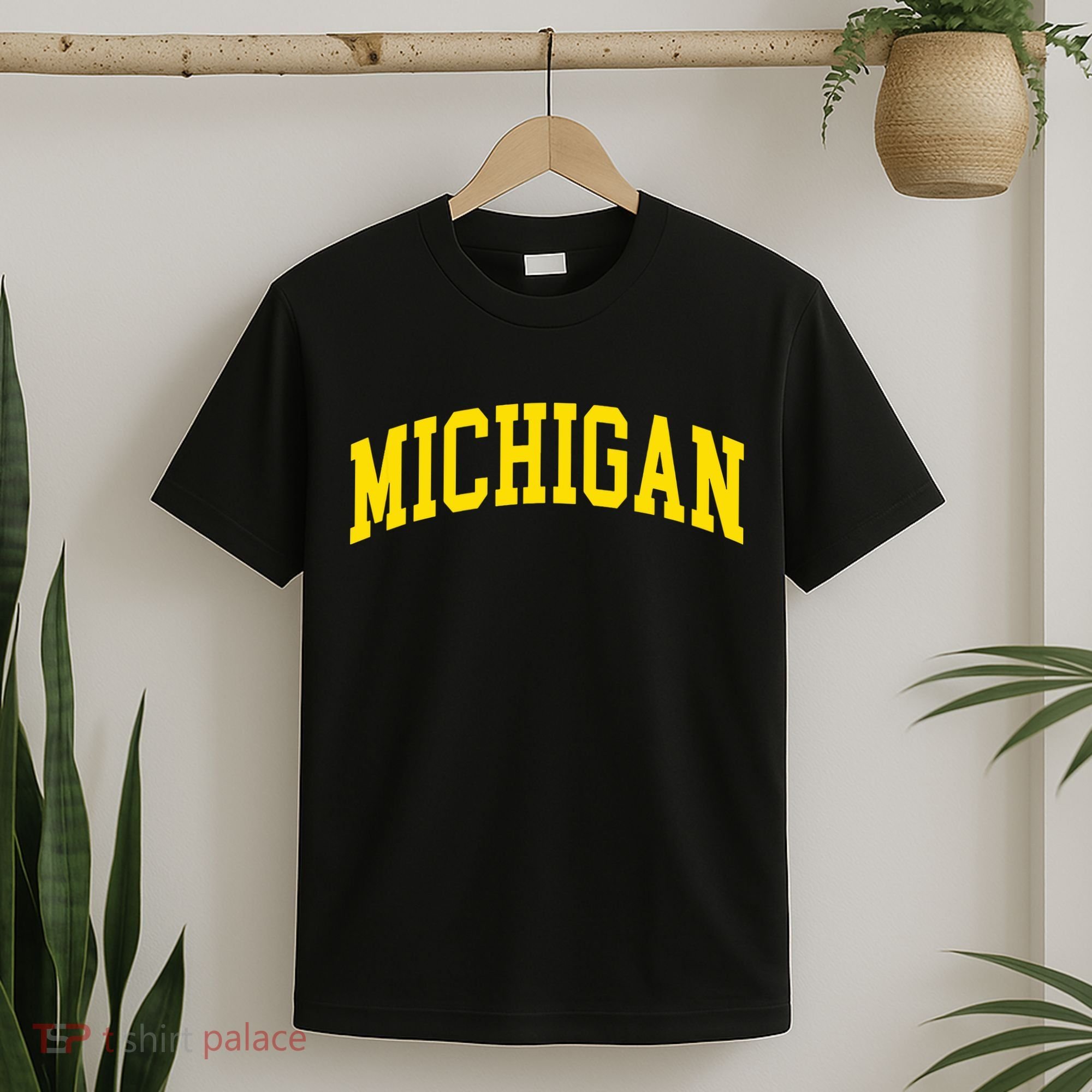 Michigan Mi Usa United States Font T-Shirt
