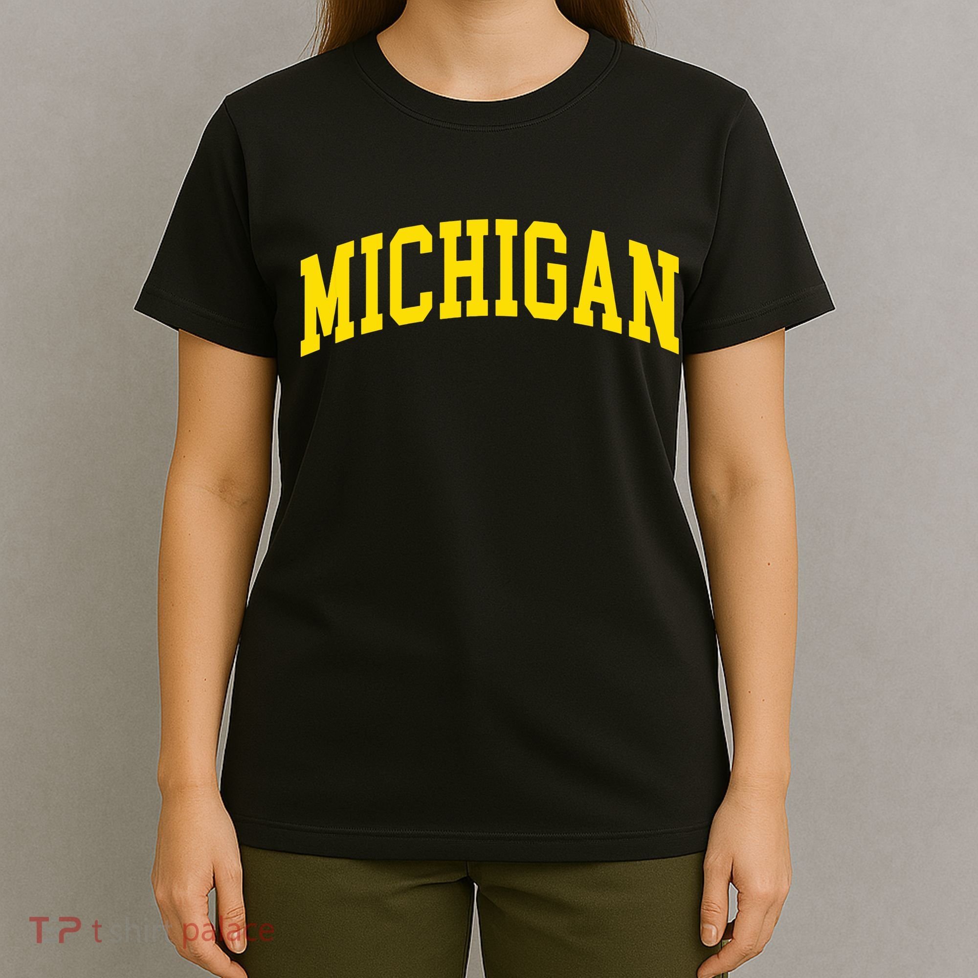Michigan Mi Usa United States Font T-Shirt