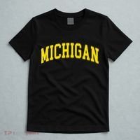 Michigan Mi Usa United States Font T-Shirt thumb 5