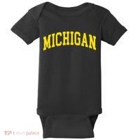 Michigan Mi Usa United States Font Baby Bodysuit thumb 0