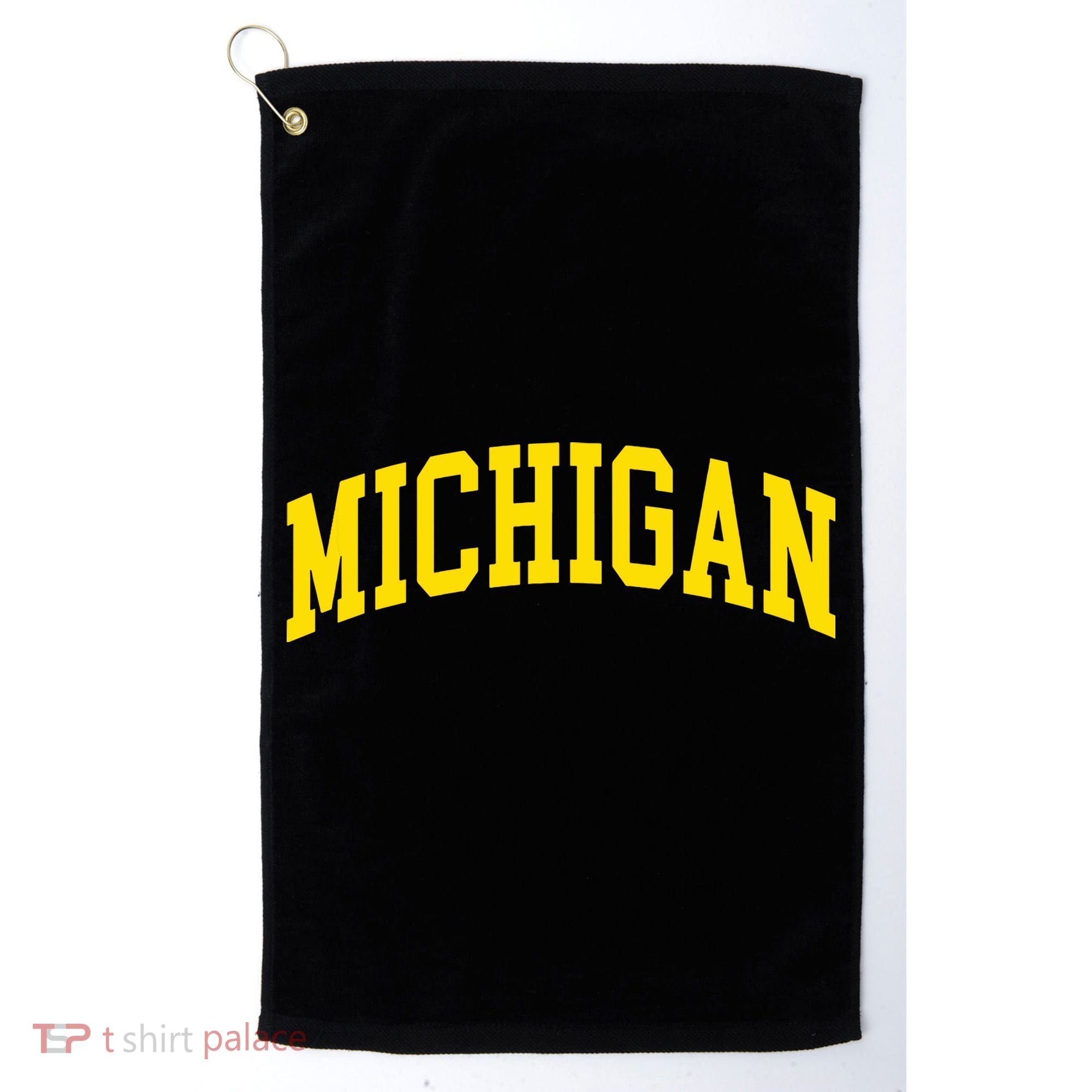 Michigan Mi Usa United States Font Golf Towel