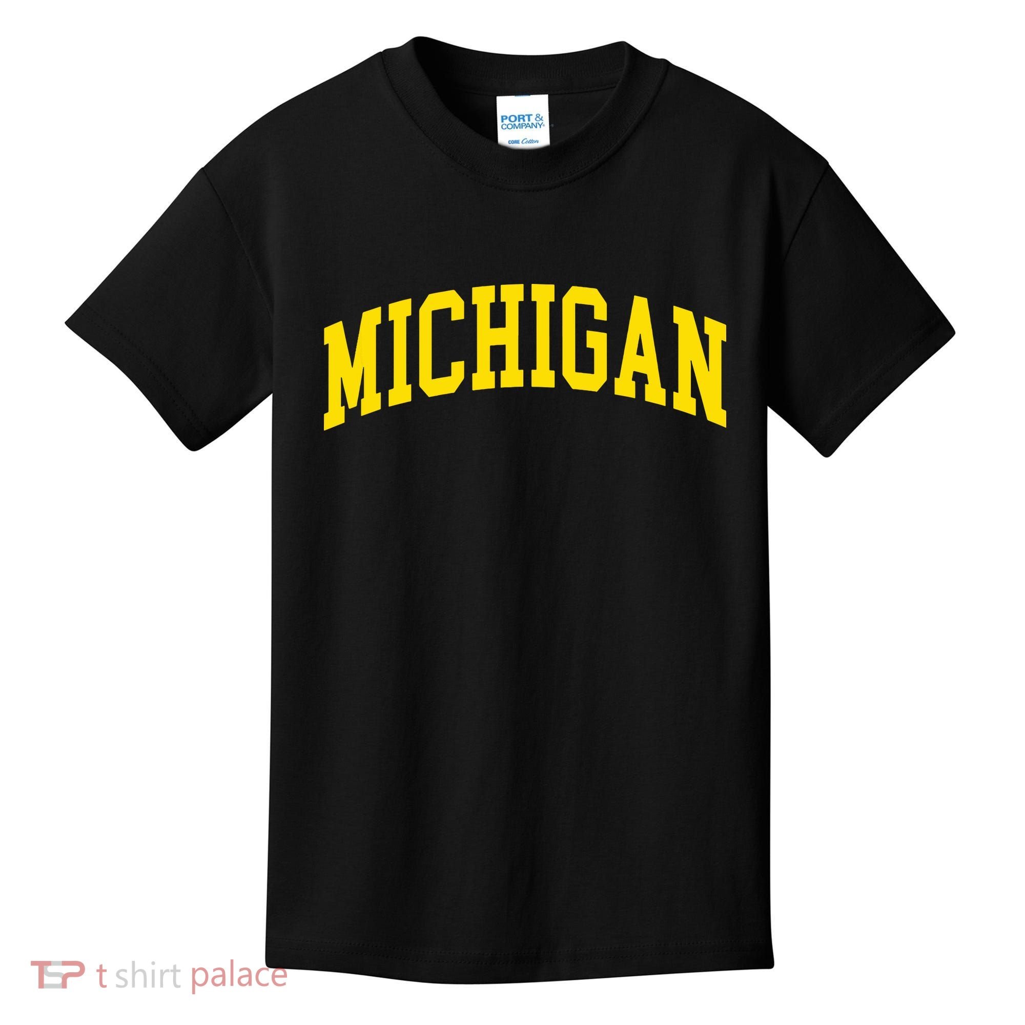 Michigan Mi Usa United States Font Kids T-Shirt