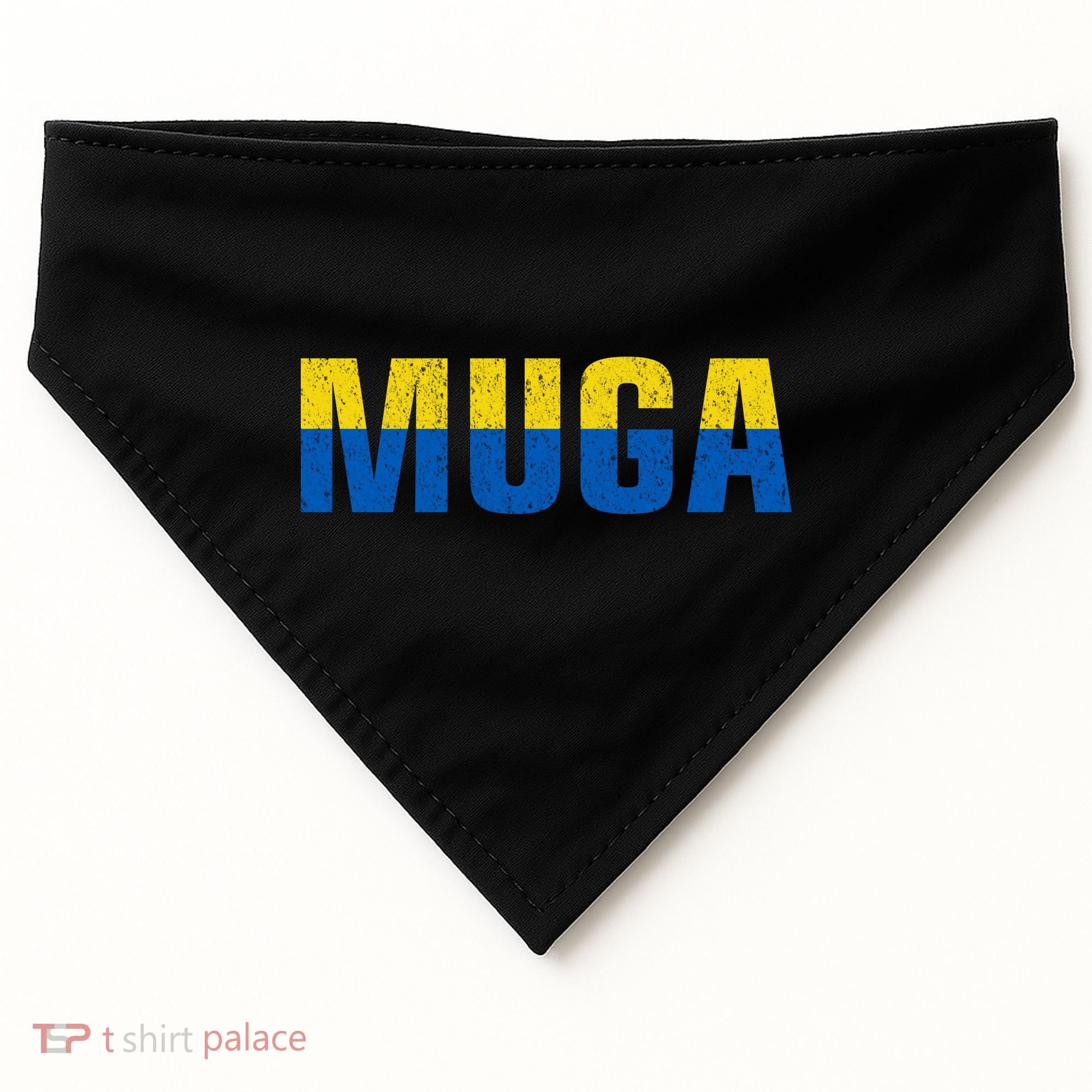Muga Make Ukraine Great Again Ukraine Flag USA-Made Doggie Bandana