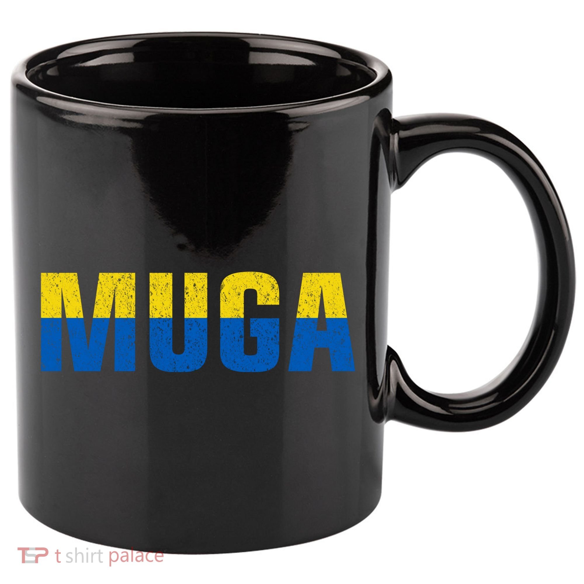 Muga Make Ukraine Great Again Ukraine Flag 11oz C Handle Ceramic Mug