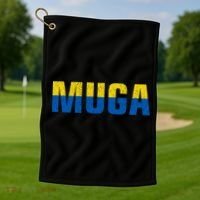 Muga Make Ukraine Great Again Ukraine Flag Golf Towel thumb 1