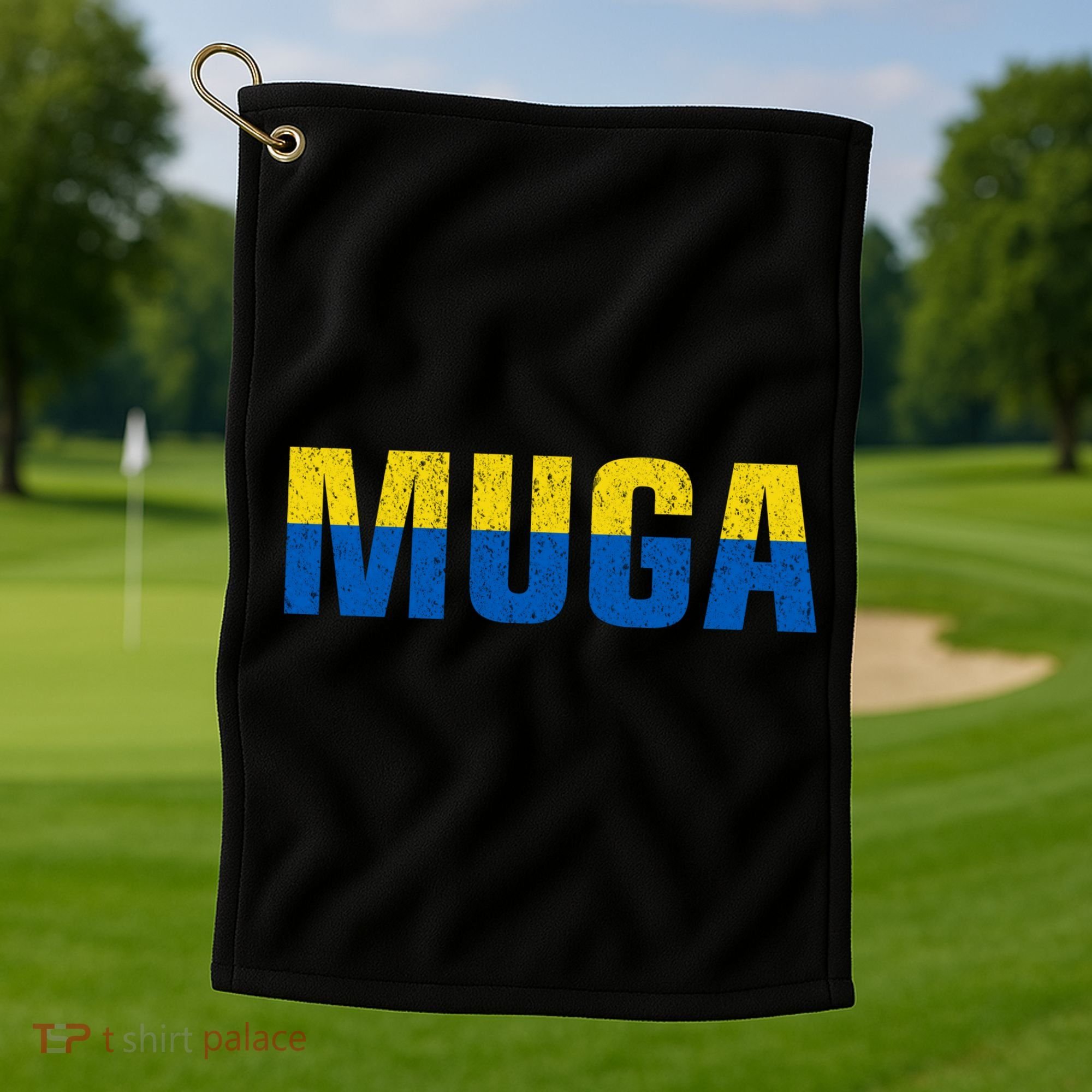 Muga Make Ukraine Great Again Ukraine Flag Golf Towel