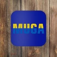 Muga Make Ukraine Great Again Ukraine Flag Coaster thumb 0