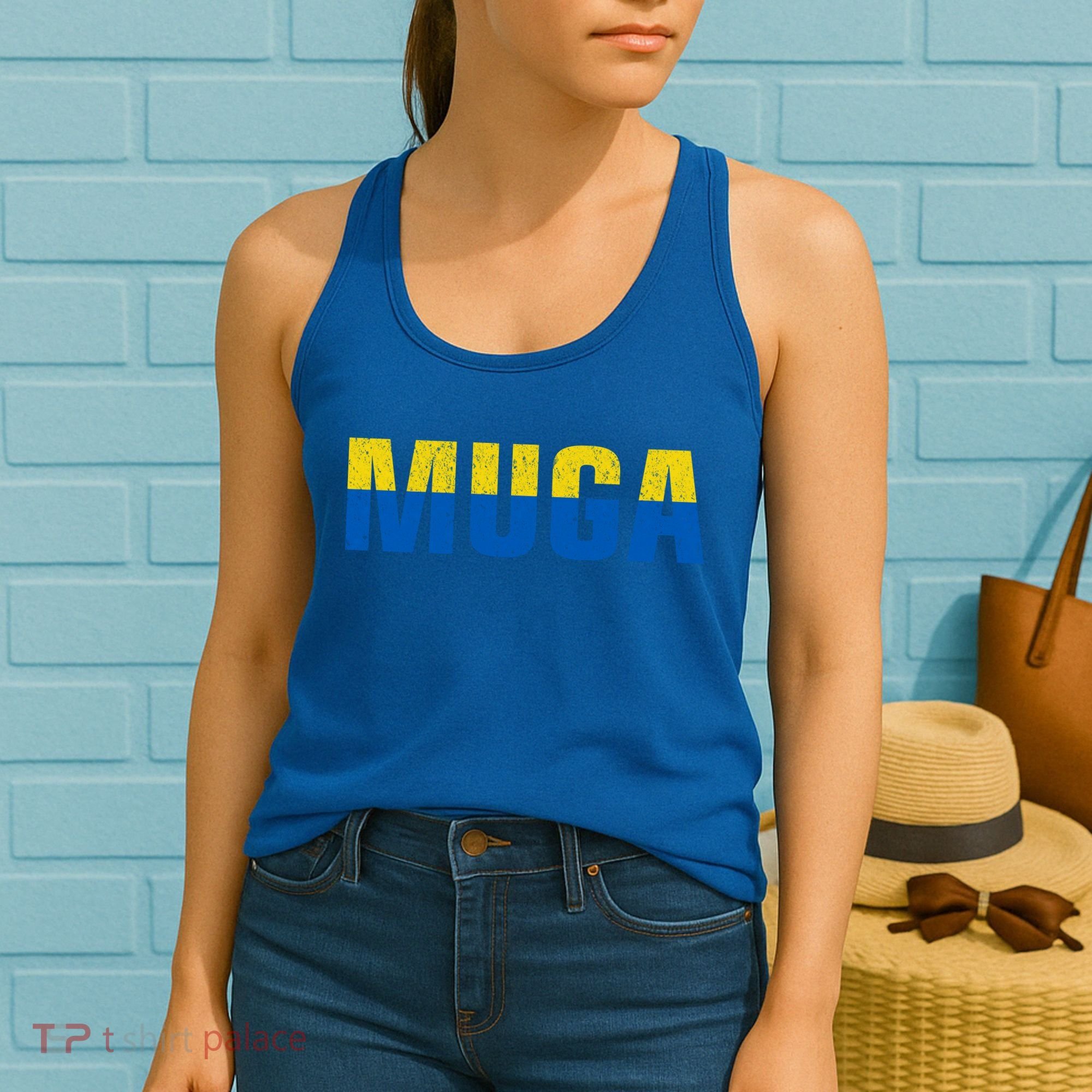 Muga Make Ukraine Great Again Ukraine Flag Women's Tank Top