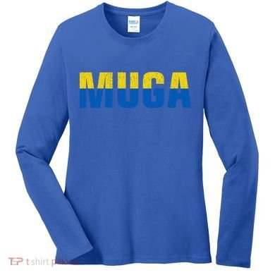 Muga Make Ukraine Great Again Ukraine Flag Women's Long Sleeve Shirt