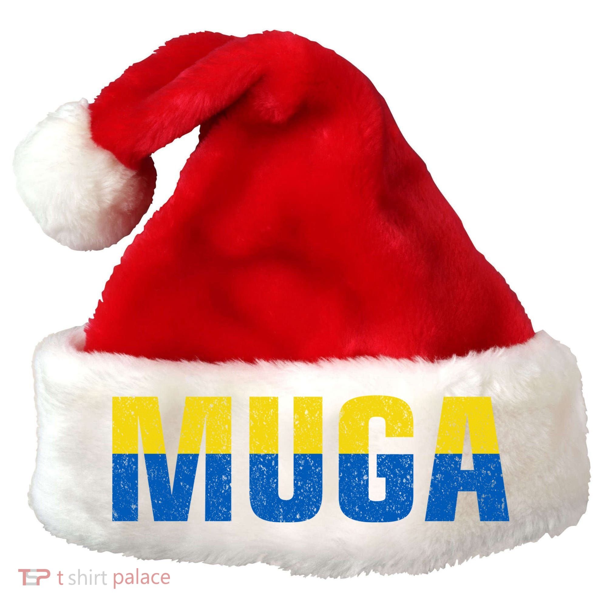 Muga Make Ukraine Great Again Ukraine Flag Santa Hat