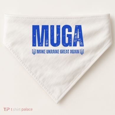 Muga Make Ukraine Great Again Support USA-Made Doggie Bandana