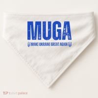 Muga Make Ukraine Great Again Support USA-Made Doggie Bandana thumb 0
