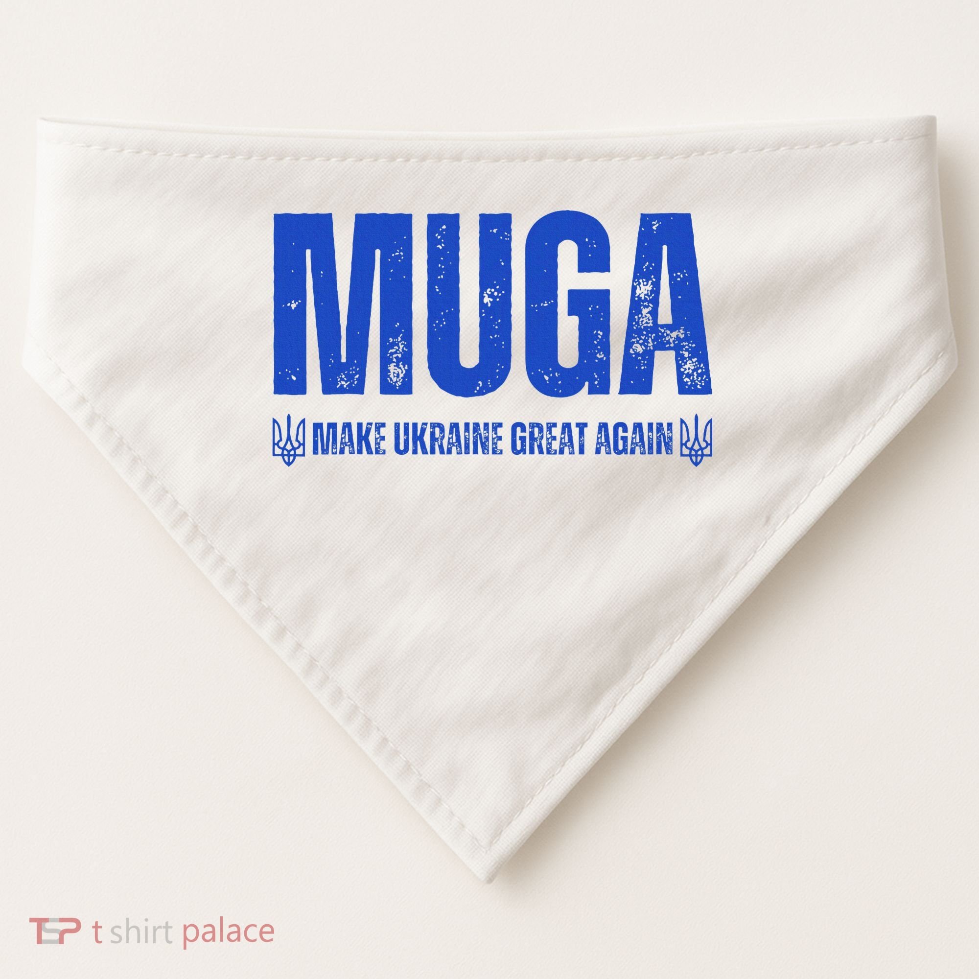 Muga Make Ukraine Great Again Support USA-Made Doggie Bandana