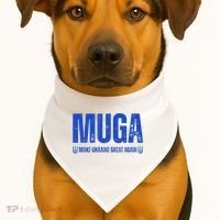 Muga Make Ukraine Great Again Support USA-Made Doggie Bandana thumb 1