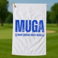 Muga Make Ukraine Great Again Support Golf Towel thumb 1