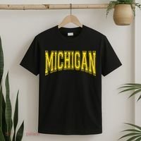Michigan MI USA United States Font T-Shirt thumb 2
