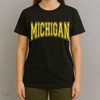 Michigan MI USA United States Font T-Shirt thumb 4