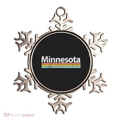 Minnesota Mn Vintage Worn Design Retro Stripes Classic Ornament