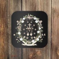 Marian Medal Virgin Mary Marian Cross Coaster thumb 0