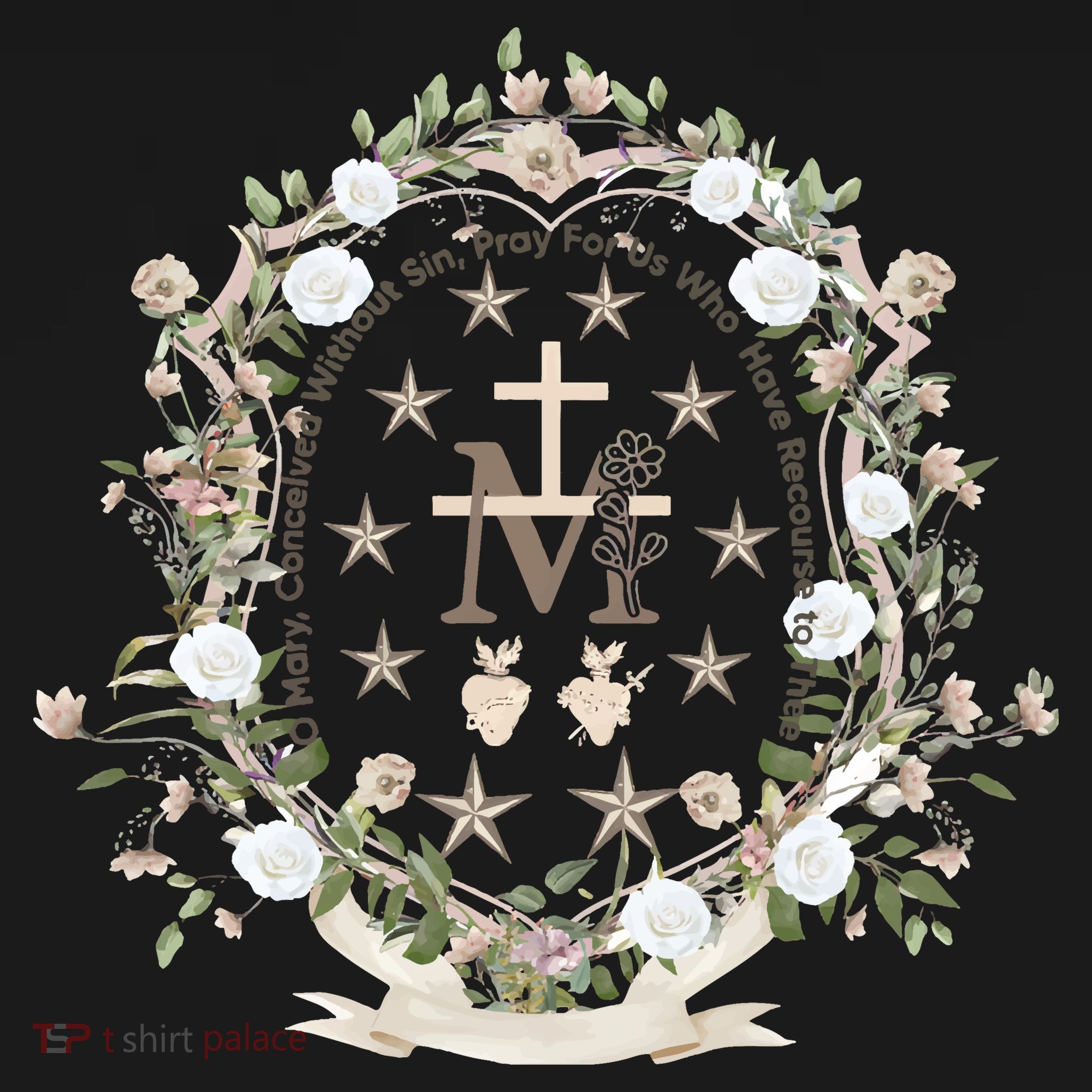 Marian Medal Virgin Mary Marian Cross Women's Hoodie