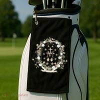 Marian Medal Virgin Mary Marian Cross Golf Towel thumb 2