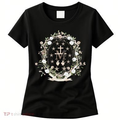 Marian Medal Virgin Mary Marian Cross Women's T-Shirt